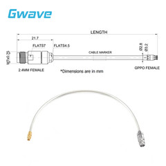 2.4mm Female to GPPO Female .086″ Semi-flexible Coax Cable, DC-50GHz