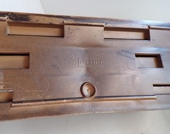 Vintage Lerner Faux Wood Look Plastic Desk Organizer 70s Retro MCM 3 Tier 6 Slot