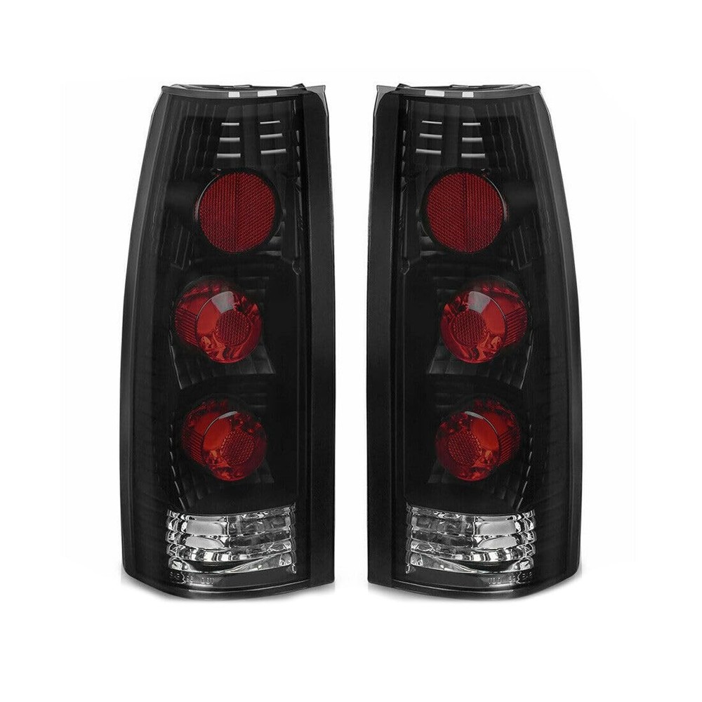 2pcs Rear Side Smoke Lens Black Housing Tail Lights GMC Chevy 127-10204