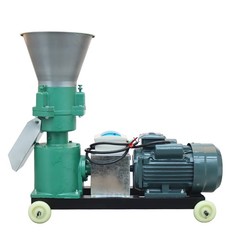 220V Feed Pellet Mill Machine Granulator w/2，3，4，5，6，8，10，12mm Plate 120-150KG/H