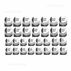 SMD/SMT Electrolytic Capacitors 6.3V to 400V – Various Values 0.1uF to 2200uF