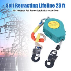 23ft Self Retracting Lifeline Lanyard Fall Arrester Fall Safety Harnesses 330lbs