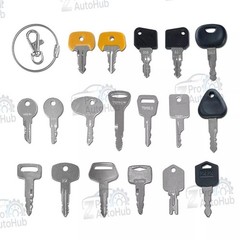 18 Forklift Ignition Key Set Toyota Hyster Doosan Yale Nissan Crown Clark Bobcat