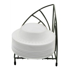 HUBERT Napkin and Plate Organizer Holder Flint Wire – 6 1/4″L x 6 1/4″W x 8″H
