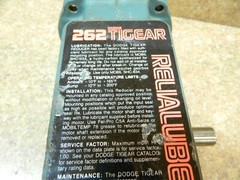 DODGE TIGEAR 10:1 Ratio Speed Reducer 951 In Lbs 140TC 140/262-10
