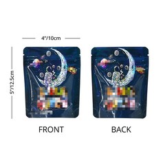 25 Sets 3.5g Smell Proof Resealable Zip Seal Mylar Foil Pouch Bags For Candy