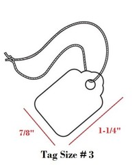 Blank White Merchandise Price Tags String Strung Jewelry Garage Sale Hang Tag