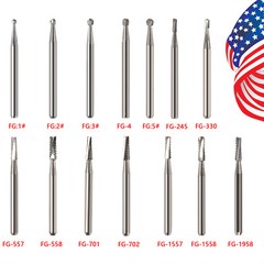 10-100* Dental Tungsten Carbide Steel Burs Drills for High Speed Handpiece