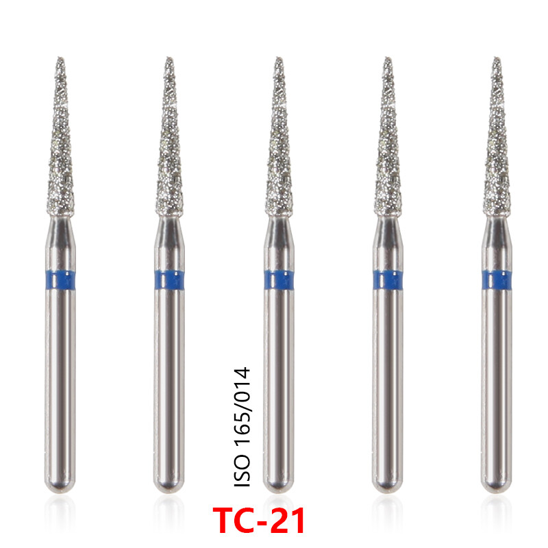 Dental Diamond Burs Fit High Speed Handpiece Friction Grip 5Pc/Box 97 Sizes