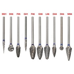 Dental Lab Polishing Drills Tungsten Steel Carbide Bur HP 2.35MM Burs 10 Model
