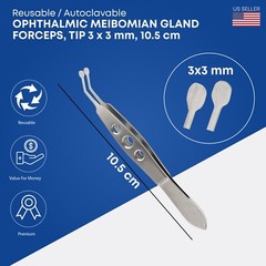 Meibomian Gland Expressor Forceps Set Eyelid Tweezers Kit Ophthalmic Tools 6 Pcs