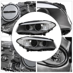 2011-2013 F10 550/528i Xenon HID Headlights Both Sides Chrome Clear Lens