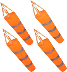 4 Pcs Airport Windsocks Measurement Sock Bag with Reflective Belt Oxford Fabric