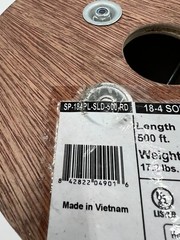 SnapAV SP-184PL-SLD-500-RD 500FT Plenum Rated Solid Copper Security Wire