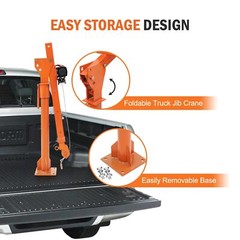 1100 Lbs Electric Truck Crane Pickup Truck Crane with Electric Winch 3500 Lb
