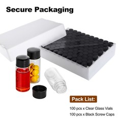 500pcs 4/10/30ml Clear Essential Oil Small Sample Glass Vials Bottles Containers