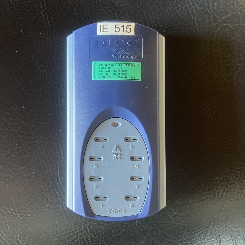Pico TC-08 – USB Thermocouple Data Logger with PicoLog Data Logging Software