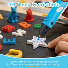 3D Pen Printer Filament Refill, Dark Yellow PCL Eco-Filament Strands Pack of 50