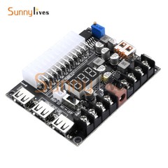 20Pin 24Pin ATX Power Supply Breakout Board Adjustable Voltage Module + Case DIY