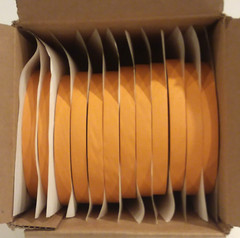 Tape Logic® ORANGE Masking Tape 1/2″ X 60 yards (4.9mm) T93300312PKD 12 Rolls