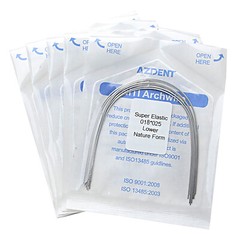 AZDENT Dental Orthodontic Super Elastic Niti Rectangular Arch Wire Ovoid/Nature