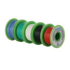 18 Gauge Silicone Wire Kit Red Black White Blue And Green Each 25ft 18 Awg Stran