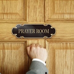9×3 inch Prayer Room Sign Self Adhesive Doorplate for Offices Home