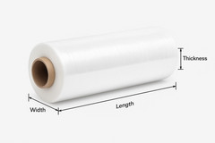 16 Rolls Stretch Wrap Film 80 Gauge Pallet Shrink Wrap 5.1in x 4in, 1200ft Each