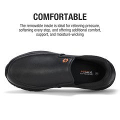 HISEA Men’s Non-Slip Shoes Slip-On Chef Shoes Water Resistant Kitchen Work Shoes