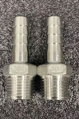 2 Pcs. 1/2″ Barbed 13mm 1/2″ NPT Male 304 Stainless Steel Barb Hose Fitting