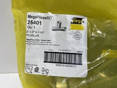 Viega 2″ x 2″ x 1-1/2″ MegaPressG Tee #25401 Carbon Steel *New*