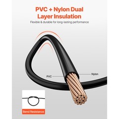 4 AWG THHN Wire 19-Stranded Black Copper Building Wire Nylon Jacket 175 ft 600V