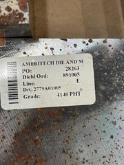 Ameritech Die and M 4140 Hot Rolled Heat Treated Steel QTY 9 PCS New