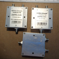 One MINI-CIRCUITS ZAPD-2-S+ SMA RF Power Splitter, 1000 – 2000 MHz or 1 – 2GHz