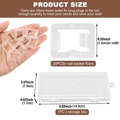 24Pcs Loose Outlet Plug Fix,Snug Plugs for Loose Outlets,Transparent Wall Soc…