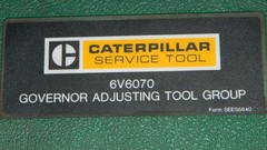 CATERPILLAR SERVICE TOOL 6V6070 Governor Adjusting tool group