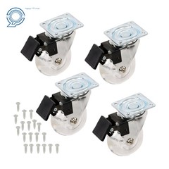 4 Pcs 2″ Heavy Duty Office Chair Replacement Casters 360° Swivel With Brake