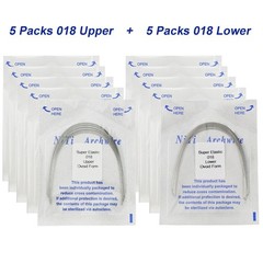100Pcs Dental Orthodontic Arch Wire NiTi Ovoid Round Rectangular 012-020 U/L