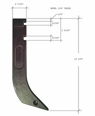 8 – Gannon Scraper Box Shanks w Scarifier Teeth & Clips – H920 , 8075 , K1306