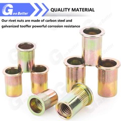 860Pcs Rivet Nut Kit UNC Rivnut Nutsert Assortment #6-32 #8-32 #10-24 1/4″ 5/16″