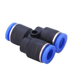 Metaland 5/16″ OD Push to Connect Y Spliter 3 Way Wye Tube OD, Black