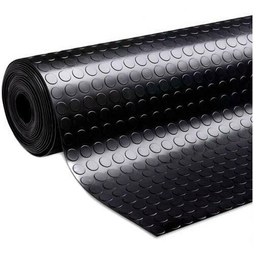 COIN RUBBER MATTING BLACK 48″ WIDE x 12″ LONG FREE SHIPPING