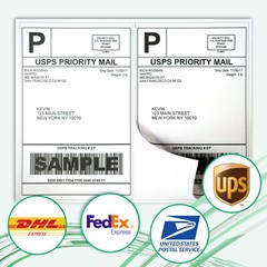 220-1100-4400 Shipping Label 8.5 x 5.5 Half Sheet 2 Per Sheet Self Adhesive USA