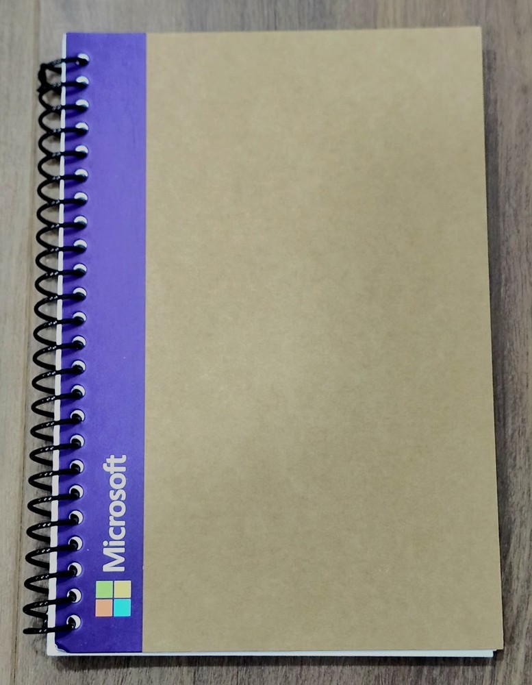 RARE BRAND NEW OFFICIAL MICROSOFT PURPLE BINDING NOTE PAD 75 PAGES PAPER JOURNAL