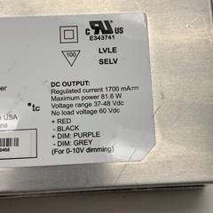 ERP EVM090W-1700-48-N1B Dimmable Constant Current LED Driver 1700mA 37-48VDC 81W