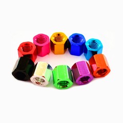 M4 M5 M6 Aluminum Hexagonal Threaded Stud Connector Rod Bar Nuts Standoff Column