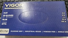 PREMIUM DIAMOND GRIP NITRILE GLOVE 6MIL POWDER FREE INDUSTRIAL GRADE 50 PAIR LG
