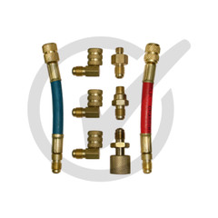 Universal A/C Automotive Air Conditioning Flushing Adapter Kit 8pcs.