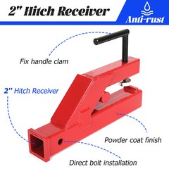 2″ Clamp On Tractor Hitch Bucket Trailer Receiver Ball Mount Tow Attachment