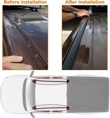 2Pcs Roof Drip Molding Weatherstrip Fit for Toyota Tacoma Double CAB 2005-2015,